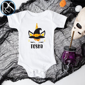 Candy Corn Unicorn Onesie Bodysuit - Petite & Sassy Designs