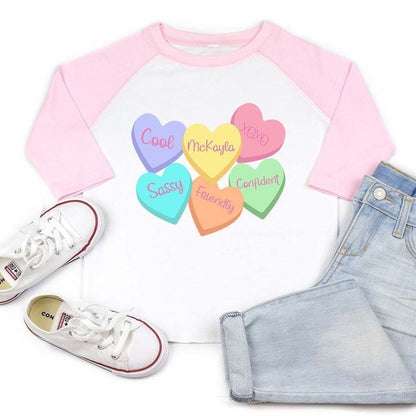 Candy Hearts Raglan - Petite & Sassy Designs
