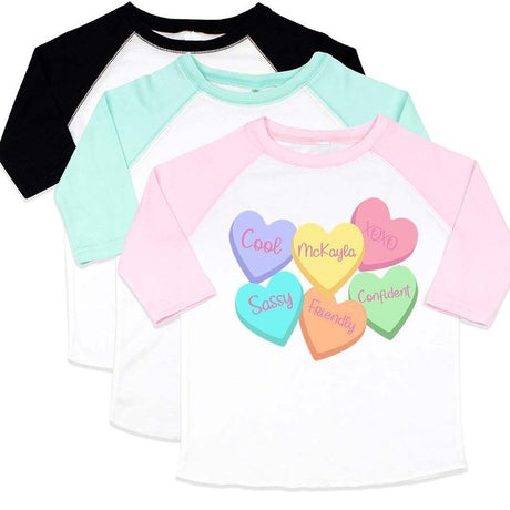 Candy Hearts Raglan - Petite & Sassy Designs