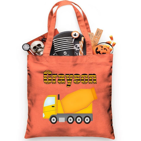Cement Truck Bag Trick or Treat Bag - Petite & Sassy Designs