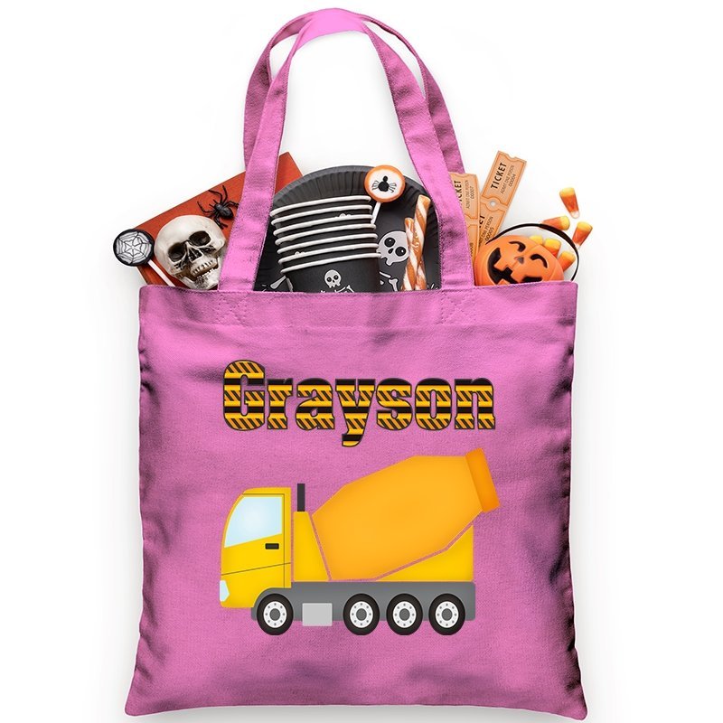 Cement Truck Bag Trick or Treat Bag - Petite & Sassy Designs