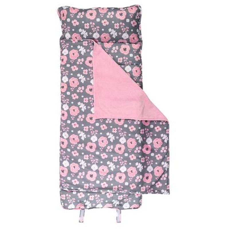 Charcoal Flower Nap Mat - Petite & Sassy Designs