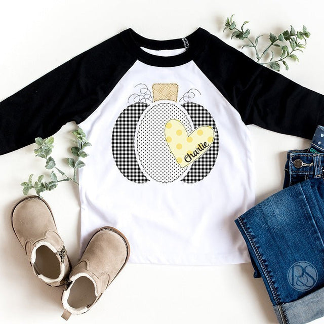 Check Pumpkin Shirt - Petite & Sassy Designs