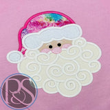 Christmas Applique Santa Pink - Petite & Sassy Designs