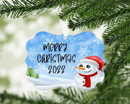 Custom Christmas Snowman Ornament - Petite & Sassy Designs
