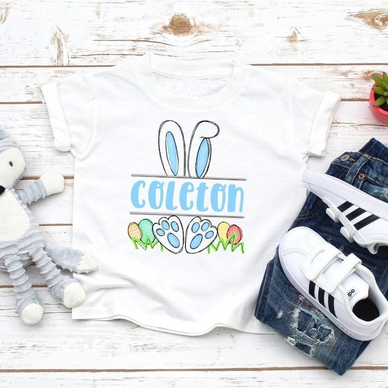 Personalized Boy's Easter Bunny Shirt - Petite & Sassy Designs