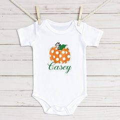 Dotted Pumpkin Onesie Bodysuit - Petite & Sassy Designs