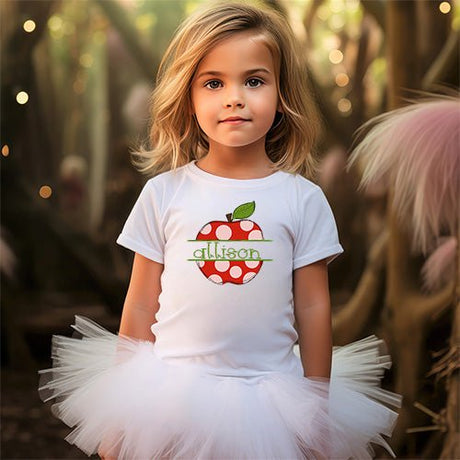 Personalized Dotted Apple Shirt - Petite & Sassy Designs