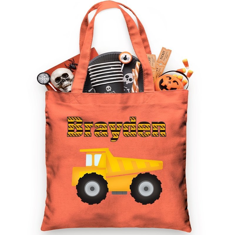 
                  
                    Earthmover Truck Personalized Trick or Treat Bag - Petite & Sassy Designs
                  
                