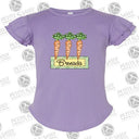 Easter Carrot Trio Flutter Sleeve T-shirt - Petite & Sassy Designs