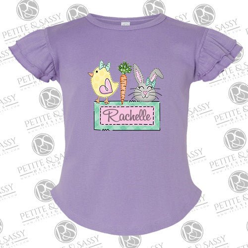 
                  
                    Easter Trio Flutter Sleeve T-shirt - Petite & Sassy Designs
                  
                