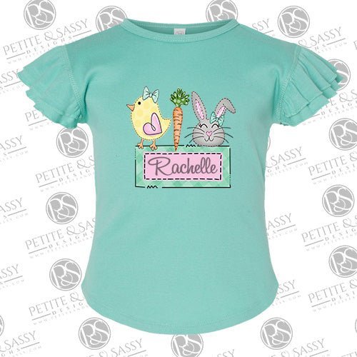 
                  
                    Easter Trio Flutter Sleeve T-shirt - Petite & Sassy Designs
                  
                