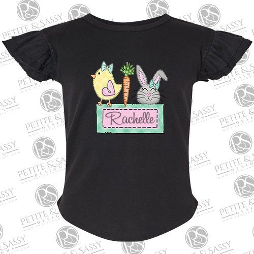 
                  
                    Easter Trio Flutter Sleeve T-shirt - Petite & Sassy Designs
                  
                
