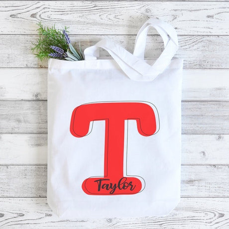 Everyday Tote Personalized with Initial and Name - Petite & Sassy Designs