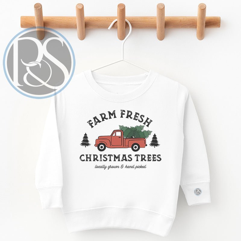 Farm Fresh Christmas Trees Sweatshirt - Petite & Sassy Designs