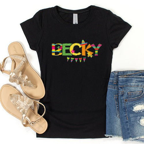 Custom Fiesta Name T-shirt - Petite & Sassy Designs