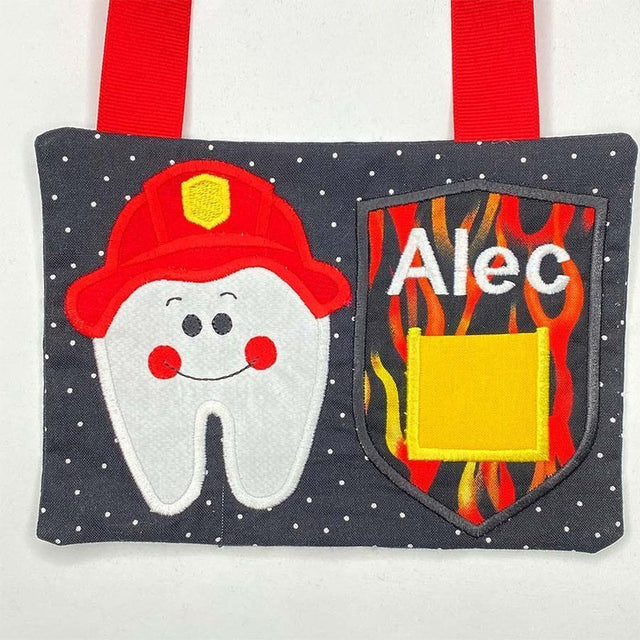 Fireman Tooth Fairy Pillow - Petite & Sassy Designs