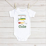 Fishing Lure Trio Infant Bodysuit - Petite & Sassy Designs