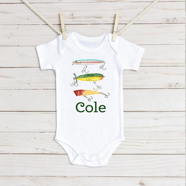 Fishing Lure Trio Infant Bodysuit - Petite & Sassy Designs