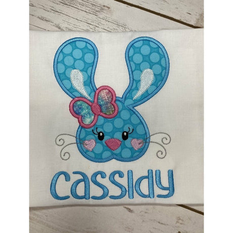 Girl Bunny Applique Shirt - Petite & Sassy Designs