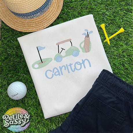 Watercolor Golf Personalized T-shirt - Petite & Sassy Designs