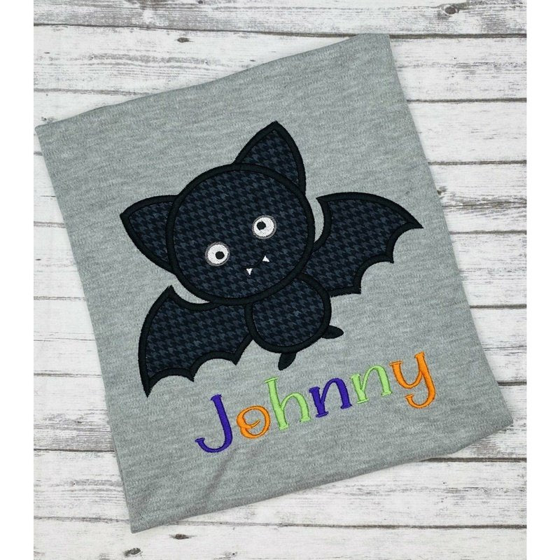 Halloween Goofy Bat Applique Unisex Shirt - Petite & Sassy Designs