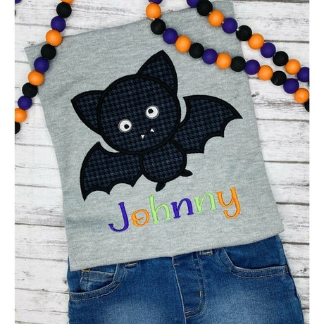 Halloween Goofy Bat Applique Unisex Shirt - Petite & Sassy Designs