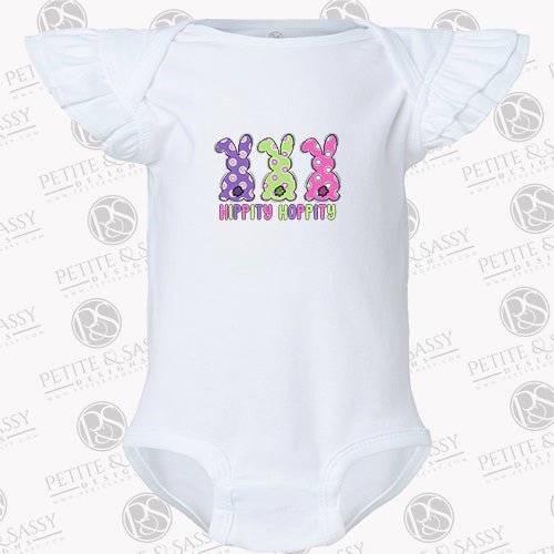 
                  
                    Hippity Hoppity Easter Bunny Flutter Sleeve Bodysuit - Petite & Sassy Designs
                  
                
