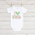 I love Santa Red/Green Check Infant Bodysuit - Petite & Sassy Designs