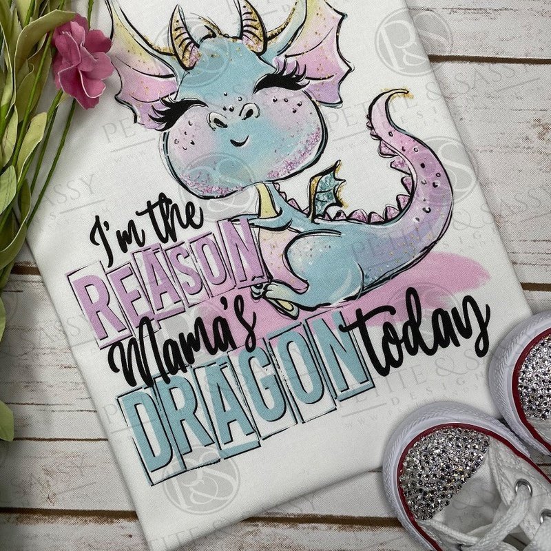 I'm the Reason Mama's Dragon Today Raglan Shirt - Petite & Sassy Designs