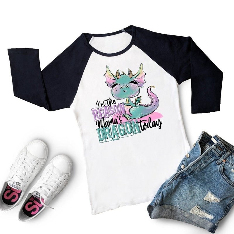 I'm the Reason Mama's Dragon Today Raglan Shirt - Petite & Sassy Designs