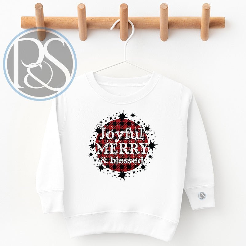 Joyful Merry and Blessed Sweatshirt - Petite & Sassy Designs