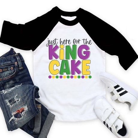 Just here for the King Cake Raglan - Petite & Sassy Designs