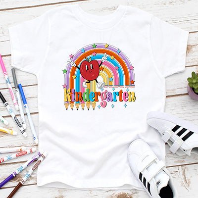 Back to School Pencil Rainbow Grade T- shirts - Petite & Sassy Designs