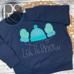Let it Snow Applique Sweatshirt - Petite & Sassy Designs