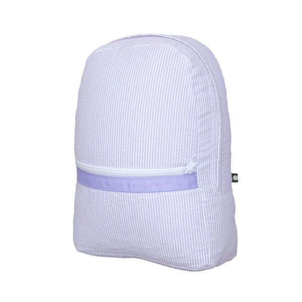 Lilac Seersucker Small Backpack - Petite & Sassy Designs