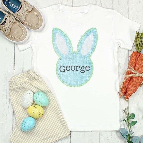Linen Look Easter Bunny Shirt - Petite & Sassy Designs