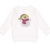 Little Snowman Girl Applique Sweatshirt - Petite & Sassy Designs