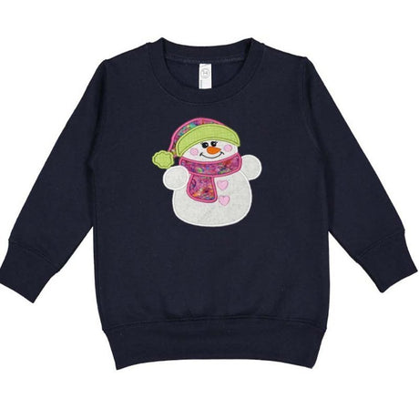 Little Snowman Girl Applique Sweatshirt - Petite & Sassy Designs