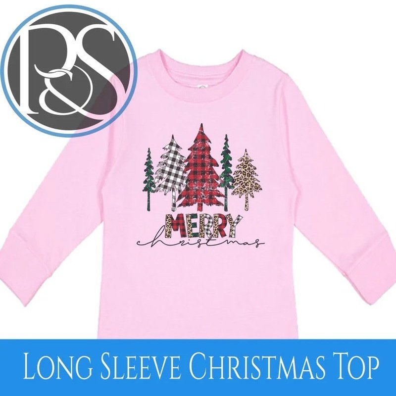 
                  
                    Merry Christmas Patterned Tree Long Sleeve Tee - Petite & Sassy Designs
                  
                