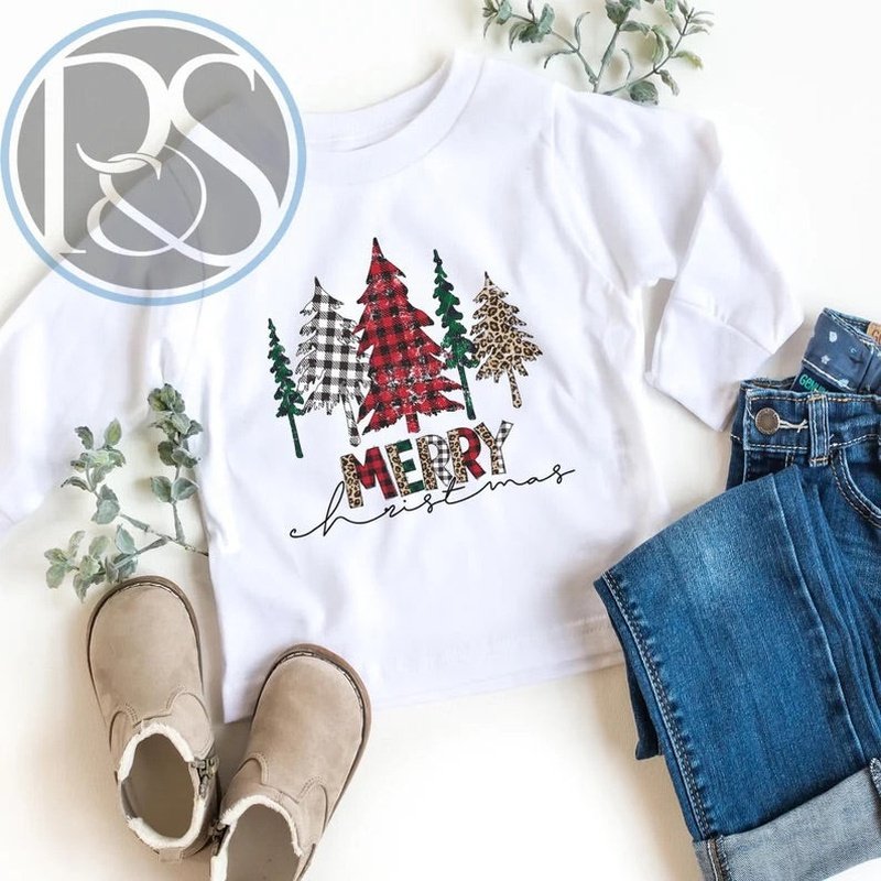 
                  
                    Merry Christmas Patterned Tree Long Sleeve Tee - Petite & Sassy Designs
                  
                