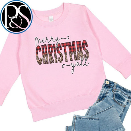 Merry Christmas Y'all Sweatshirt - Petite & Sassy Designs