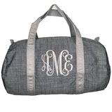 Mint® Grey Chambray Baby Duffle Bag