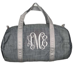 Mint® Grey Chambray Baby Duffle Bag - Petite & Sassy Designs