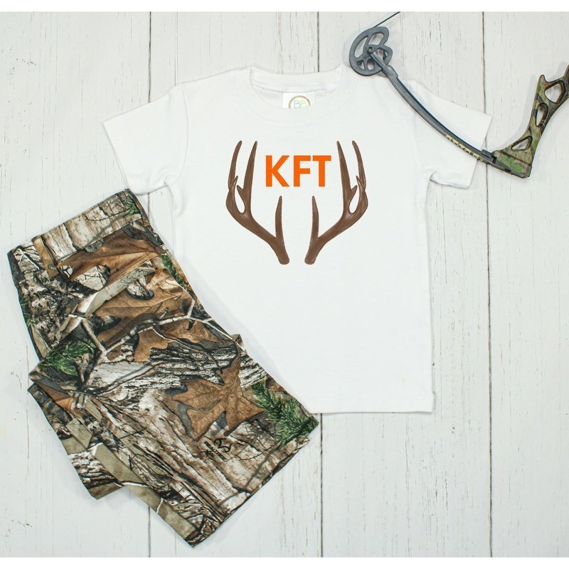 
                  
                    Monogram Deer Antler T-shirt - Petite & Sassy Designs
                  
                