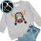 Moose Bomber Hat Sweatshirt - Petite & Sassy Designs