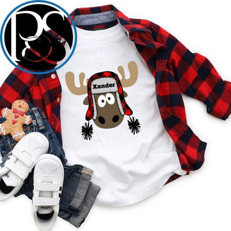 Moose Bomber Hat Sweatshirt - Petite & Sassy Designs