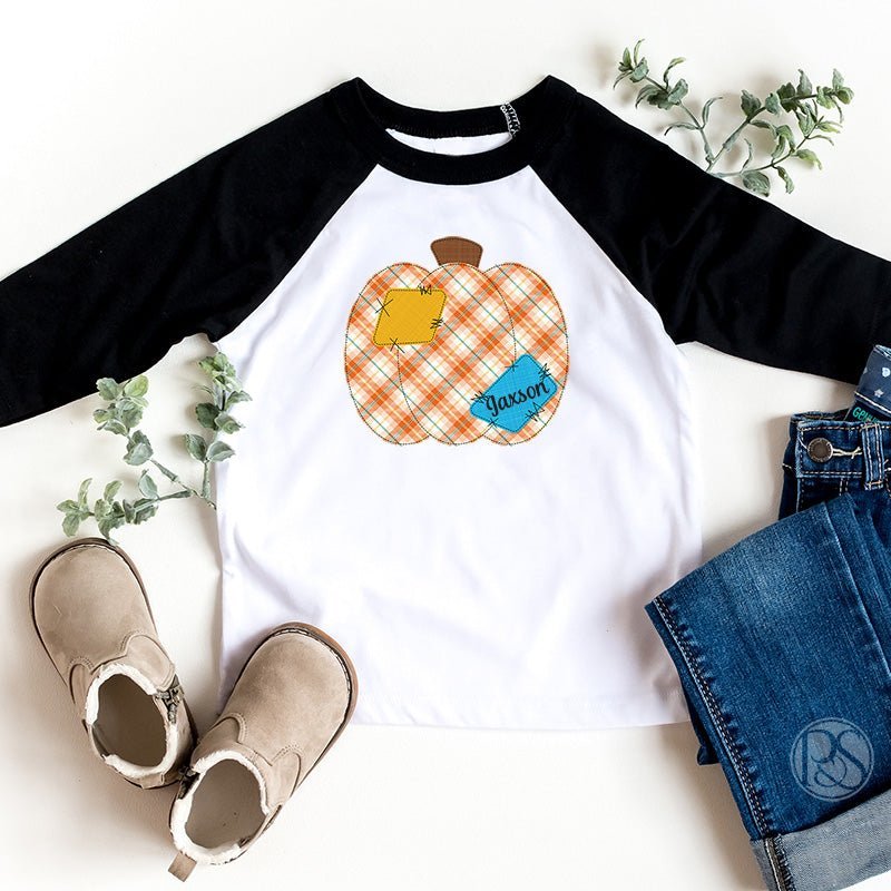 Patch Pumpkin Shirt - Petite & Sassy Designs