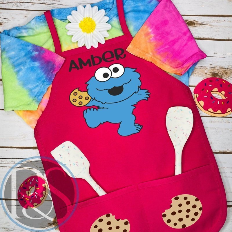 Personalized Cookie Lover Kids Apron - Petite & Sassy Designs
