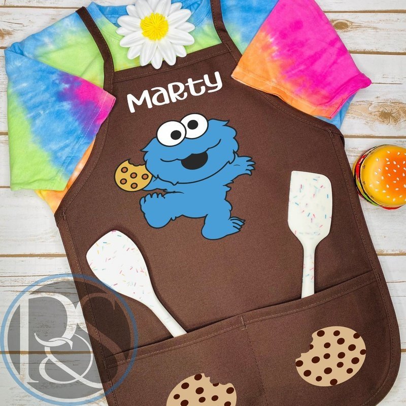 Personalized Cookie Lover Kids Apron - Petite & Sassy Designs